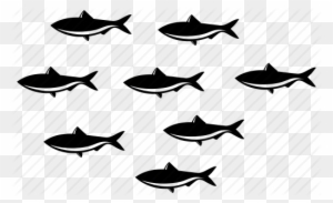 Fishes, Many Fish, School Of Fish, Sea, Sealife, Team, - School Of Fish Icon