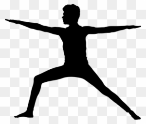 Exercise, Yoga, Male, Fitness - Yoga Pose Silhouette Man