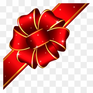 Corner Bow Png Red - Ribbon In Gifts Png