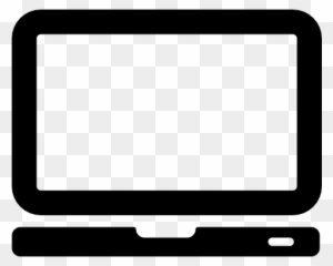 Black And White Laptop Icon File - Transparent Background Computer Icon