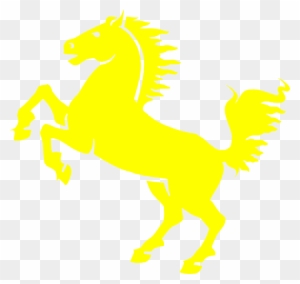 Yellow Mustang Clip Art At Clker - Blue And Yellow Horse