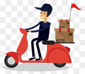 Courier Delivery Sf Express - Courier Cartoon Png