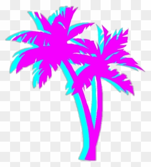Bright Colorful Neon Aesthetic Tumblr Vaporwave - Vaporwave Palm Tree