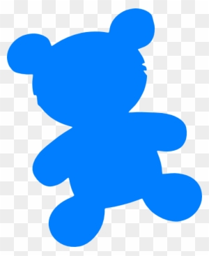 Blue Bear Clip Art At Clker - Teddy Bear Silhouette