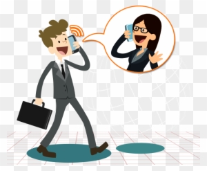 Telephone Communication Mobile Phone Euclidean Vector - Cartoon Talking On The Phone Png