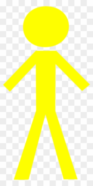 Yellow Stick Person Clip Art - Green Stick Man