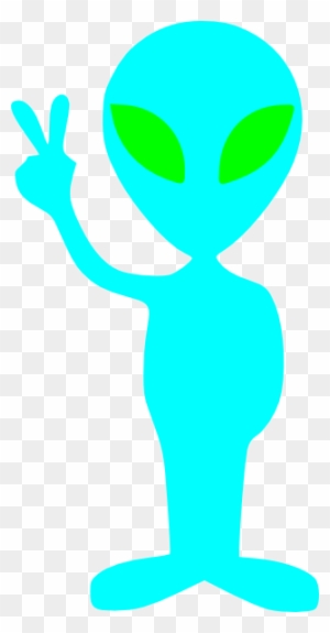 Alien Holding Up Peace Sign