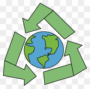 Earth With Recycle Symbol Clip Art Image Earth With - Earth Day Recyclable Symbol