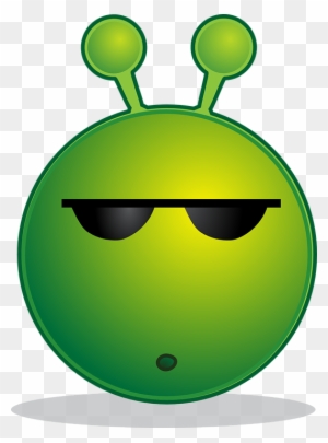 Alien, Smiley, Huh, Emotion, Emoticon, Emoji, Cartoon - Green Alien Face Emoji