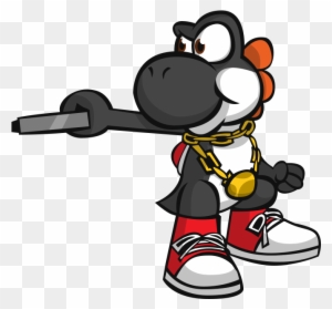 black yoshi plush sml