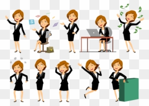 Vector Group Image - Business Woman Vector Characters