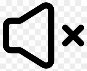 Speaker Silent Outline With A Cross Comments Speaker Symbols Free Transparent Png Clipart Images Download