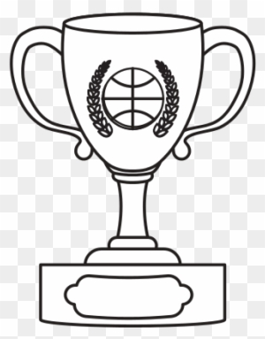 Basketball Trophy - Line Art