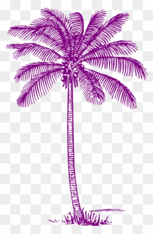 Plum Palm Tree Clip Art At Clker Com Vector Clip Art - Pink Palm Tree Clipart
