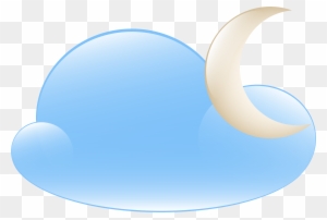 Moon And Cloud Weather Icon Png Clip Art - Moon