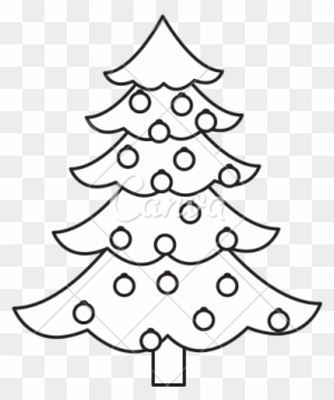 Christmas Tree Pine Decoration Balls Outline - Christmas Tree