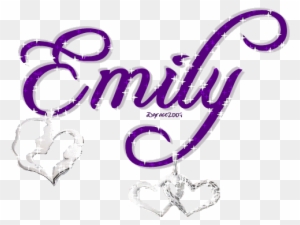 Violet Name Cliparts - Name Emily In Glitter - Free Transparent PNG Clipart  Images Download