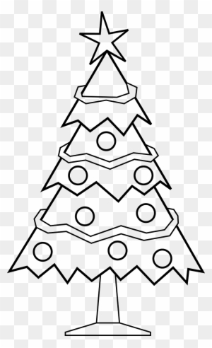 Free Christmas Tree Coloring Pages For Kids - X Mas Tree Black And White