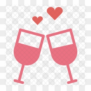 Wine Icon - Wine Glass Cheers Clipart