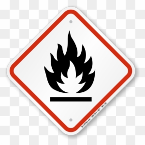 Ghs Flammable Pictogram Sign, Diamond Shaped, Sku - Ghs Signs