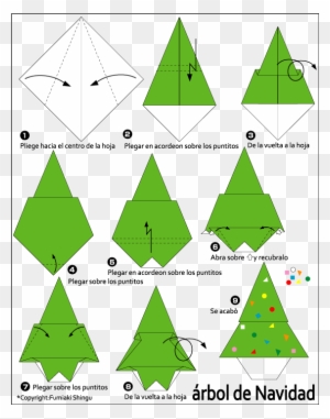 Origami Rbol De Navidad Arbol De Navidad De Origami - Make A Origami Christmas Tree