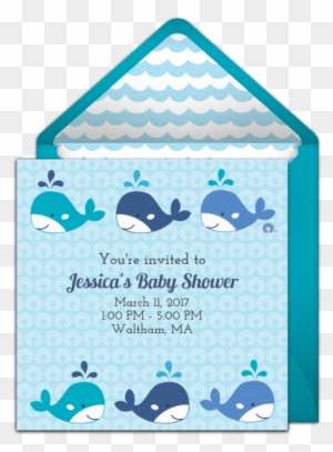 Customizable, Free Baby Whale Watch Online Invitations - Baby Shower
