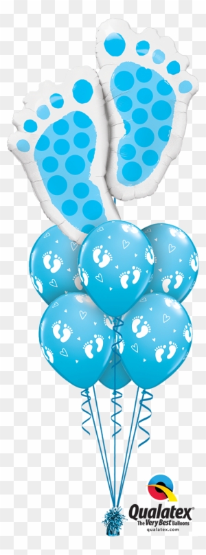 New Baby & Baby Shower - Qualatex 35 Inch Supershape Foil Balloon - Baby Feet