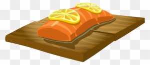 Baked Fish Vector - Smoked Salmon Clipart
