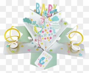 Baby Shower Pop-up Greeting Card - Second Nature Pop Up Baby Shower Card