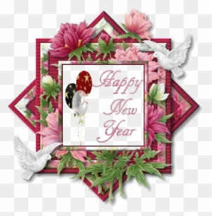 Animated New Year Greetings Happy Holidays - Happy New Year Flower