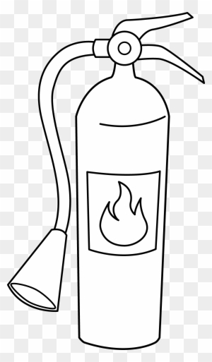 Fire - Clipart - Black - And - White - Draw A Fire Extinguisher - Free  Transparent PNG Clipart Images Download