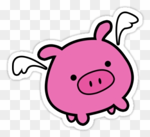 Cute Pink Flying Pig - Pig Flying Cartoon Cute - Free Transparent PNG  Clipart Images Download