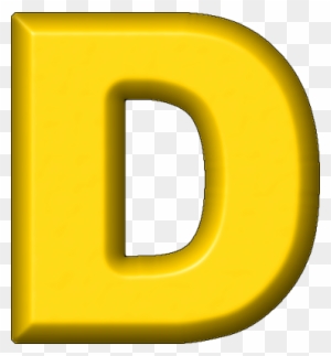 Yellow Alphabet Letter D