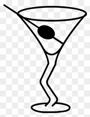 Martini Glass Coloring Page - Coloring Book