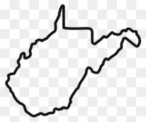 West Virginia Outline Rubber Stamp - West Virginia State Outline