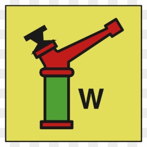 Fire Control Imo Signs Translation Missing - Fire Water Monitor Gun Pictogram