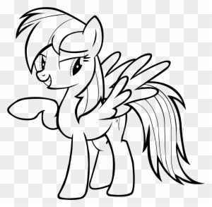 rainbow dash clipart black and white  my little pony