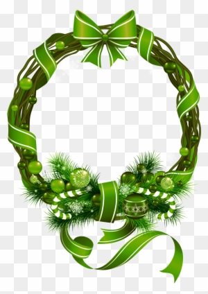 Round Christmas Ribbon - Wreath Merry Christmas Png