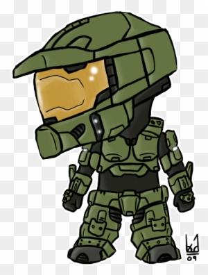 Master Chief Chibi By Blue - Cartoon Halo Master Chief