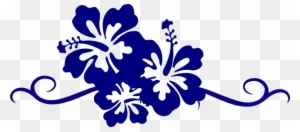 Hibiscus Flower Border Clipart - Blue Flowers Clip Art Border