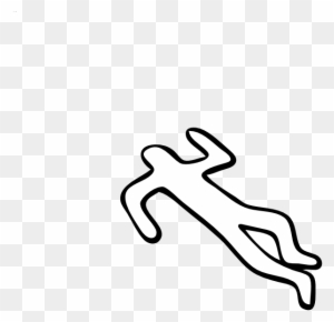 Dead Man Clip Art - Crime Scene Body Outline