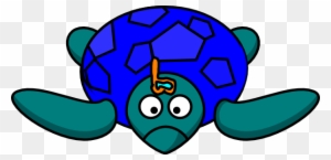 Turtle Clipart Blue And Green - Green Sea Turtle Drawings