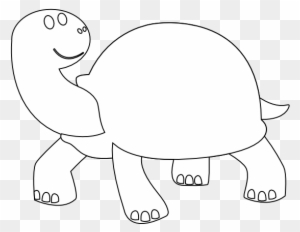 Black And White Animal Clip Art - Black And White Turtle Clipart