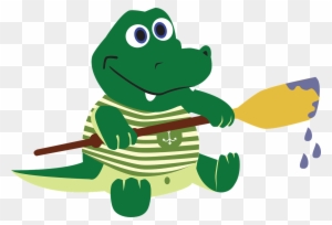 Crocodile Alligator The Sailor Paddle Oar - Alligator Clipart Pixabay