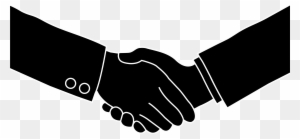 Business Handshake Black Silhouette - Ask For The Order! The Professional Sales