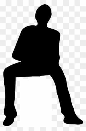 Sitting Man Clip Art At Clker - People Silhouette Sitting Png