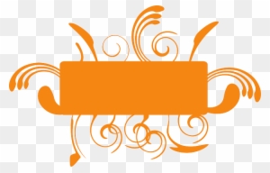 Orange, Banner, Blank, Decoration, Swirl - Orange Border Frame Png