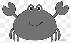 Cute Crab Animal Free Black White Clipart Images Clipartblack - Sea Animals Counting Puzzle