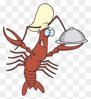 Onlinelabels Clip Art - Lobster Holding A Tray