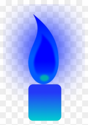 Candle Flame Clipart - Blue Candle Burning